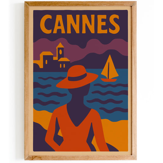 Cannes Travel Poster Print
