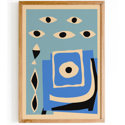 Surreal Eye Pattern Art Print