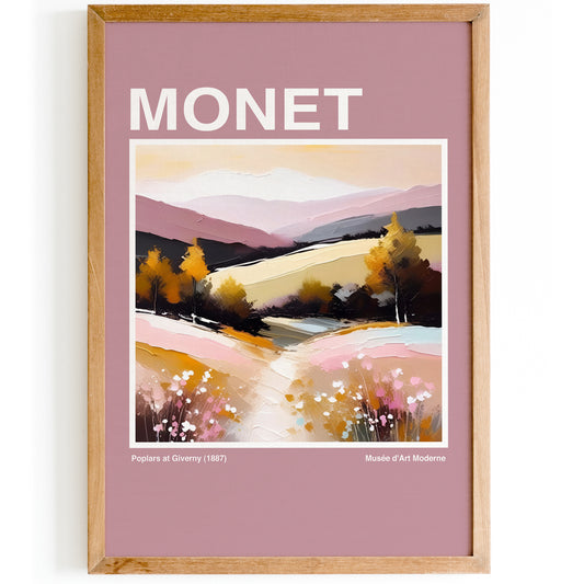 Monet Poplars at Giverny Poster