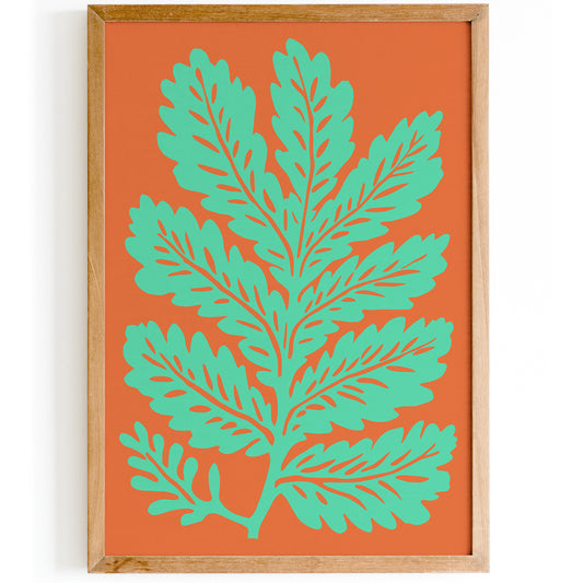 Pop Art Mint Leaf Art Print