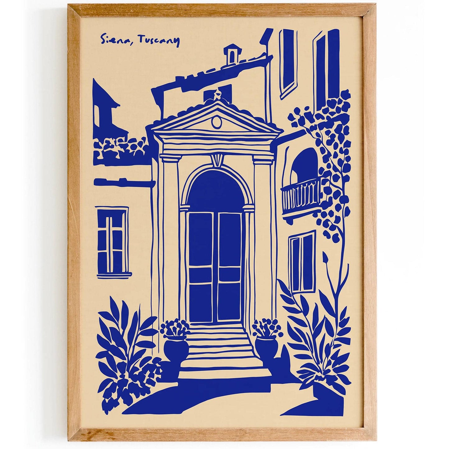 Siena Tuscany Blue Art Print Poster