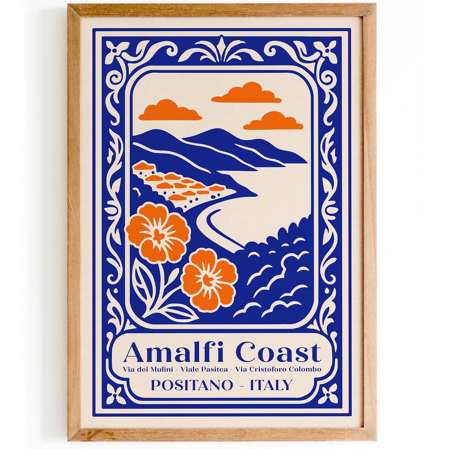 Amalfi Coast Positano Italy Poster 2026