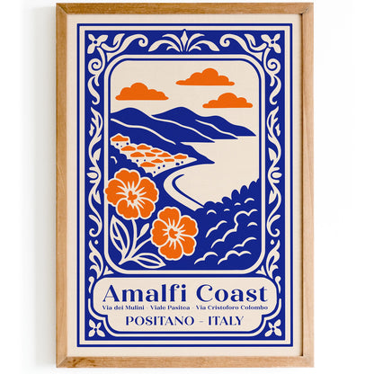 Amalfi Coast Positano Italy Poster 2026