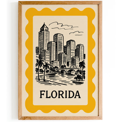 Florida Sketch Travel Poster