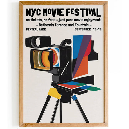 NYC Movie Fest Camera Abstract Art