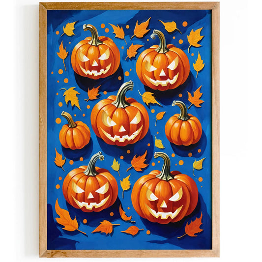 Halloween Pumpkins Spooky Art Print - HypeSheriff