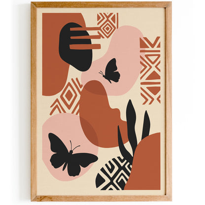 Boho Abstract Nature Art Poster