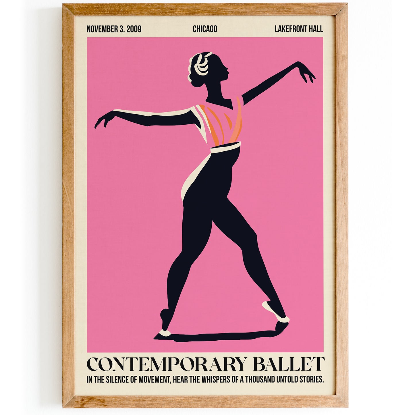 Chicago Contemporary Ballet Pink Art Print