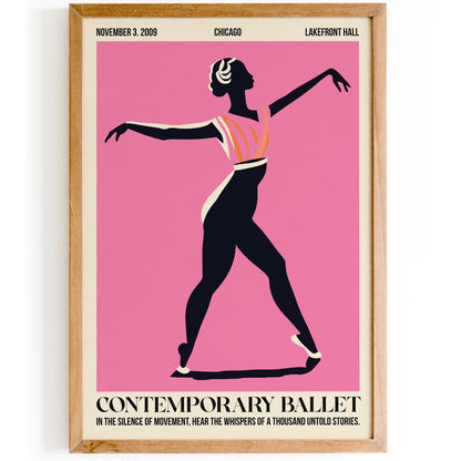 Chicago Contemporary Ballet Pink Art Print