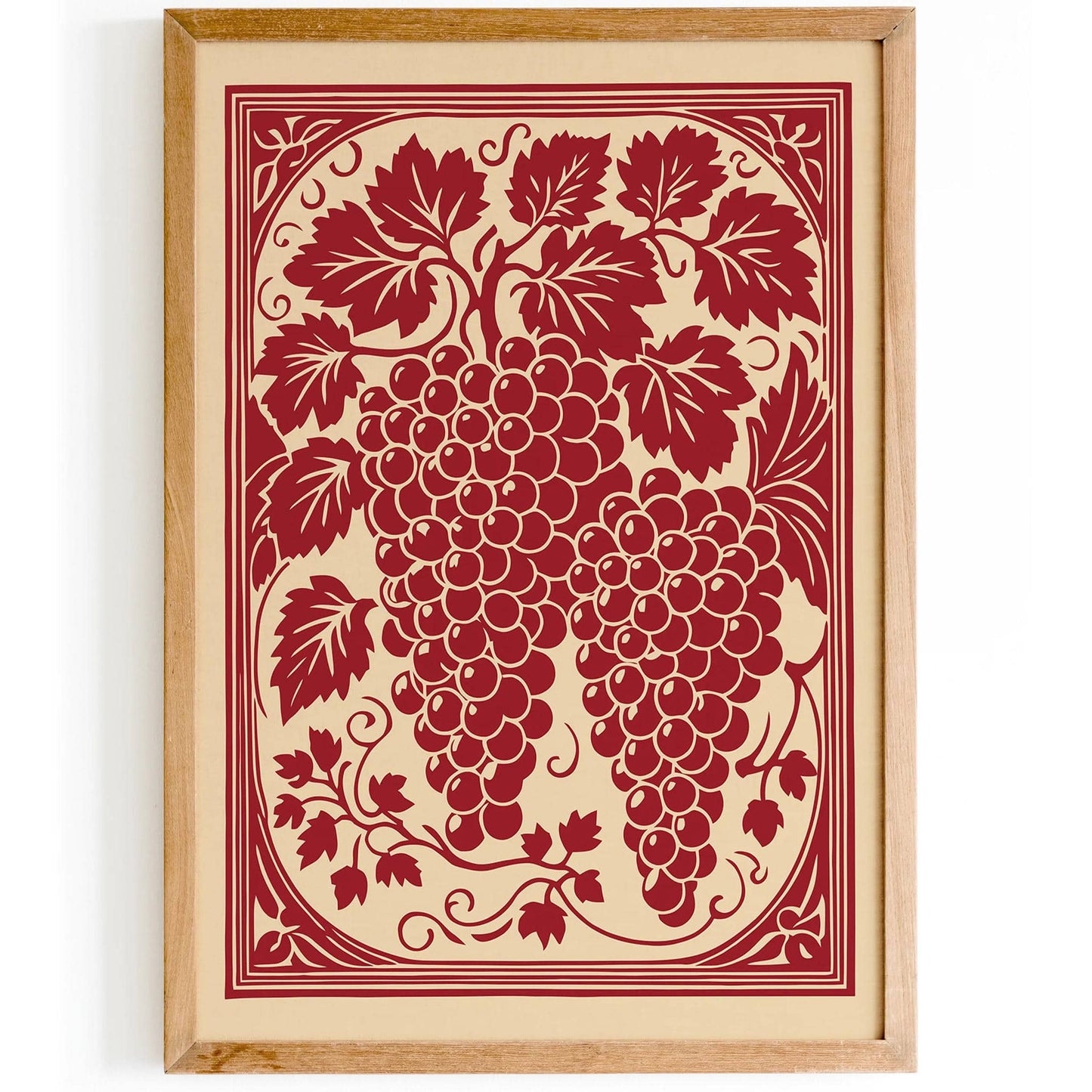 Rococo Revival Grapes Elegant Kitchen Print