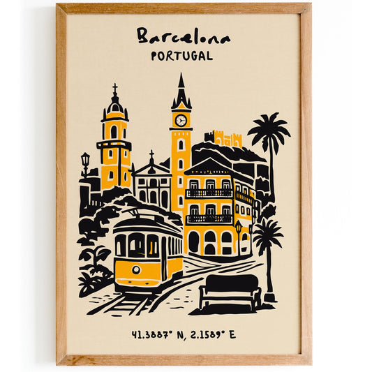 Barcelona Spain Poster 2026 – Travel Wall Art Print