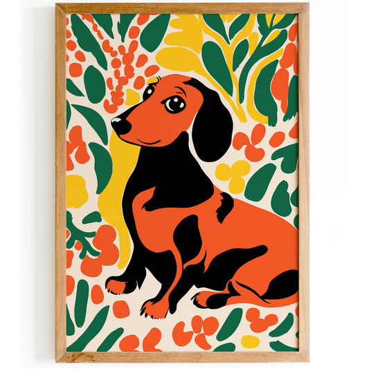 Autumn Dachshund Cute Dog Poster