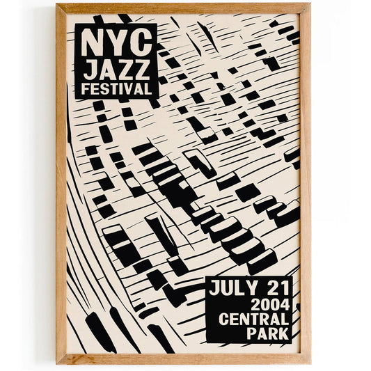 NYC Jazz Festival 2004 Retro Print