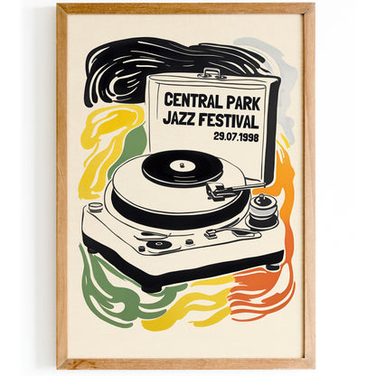 Central Park Jazz Festival Retro Poster