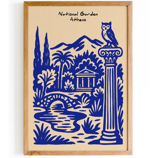 National Garden Athens Poster - Greece Travel Wall Art