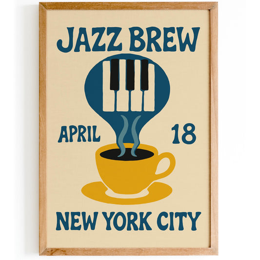 Jazz Brew Coffee Poster