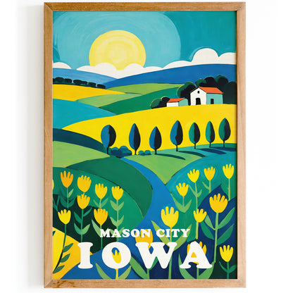 Mason City Iowa Travel Wall Art Poster