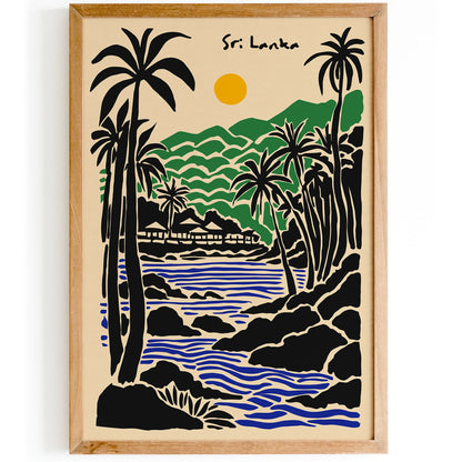 Sri Lanka Beach Landscape Poster