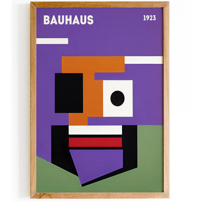 Purple Bauhaus Geometric Poster