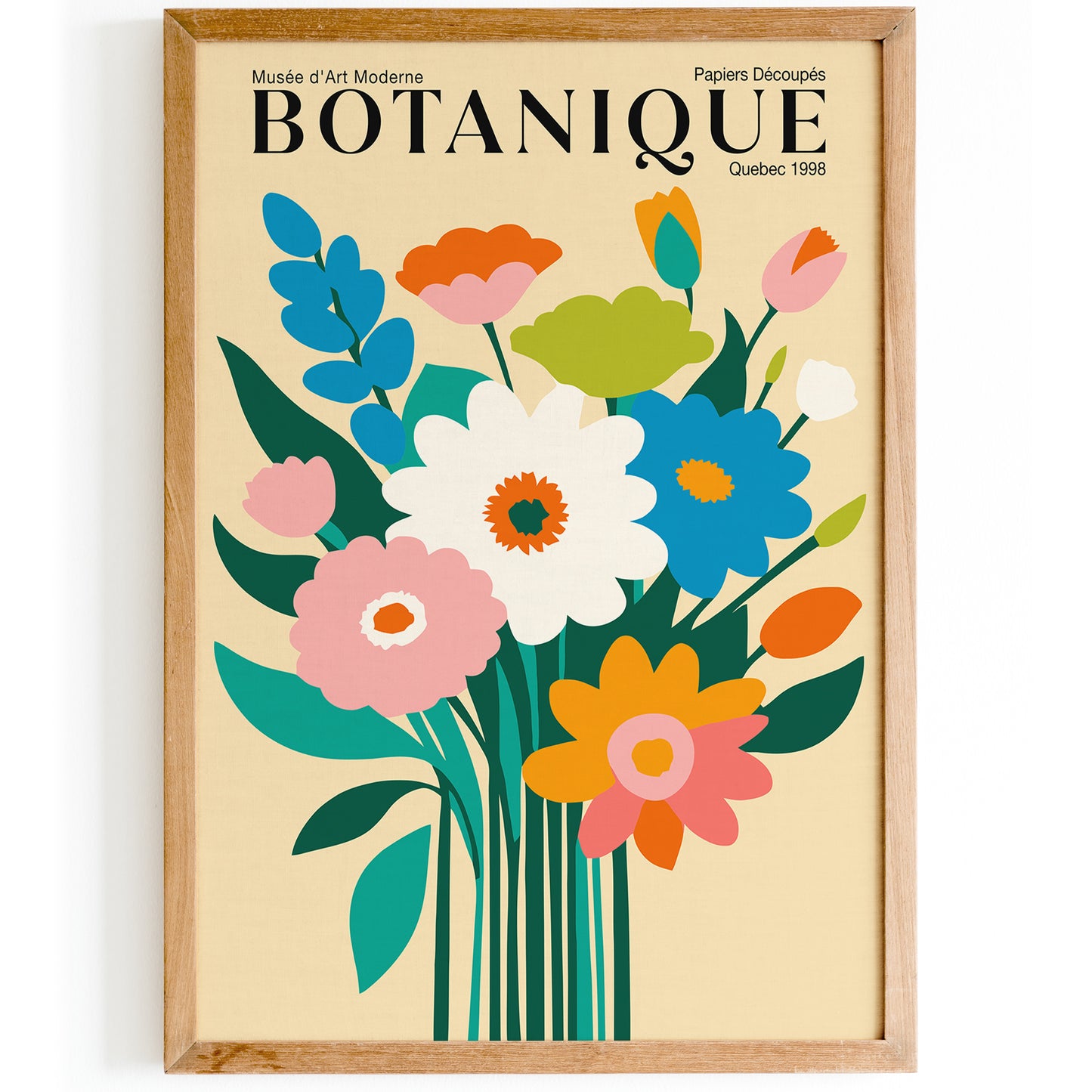 Retro Botanical Poster, Quebec French Art Print