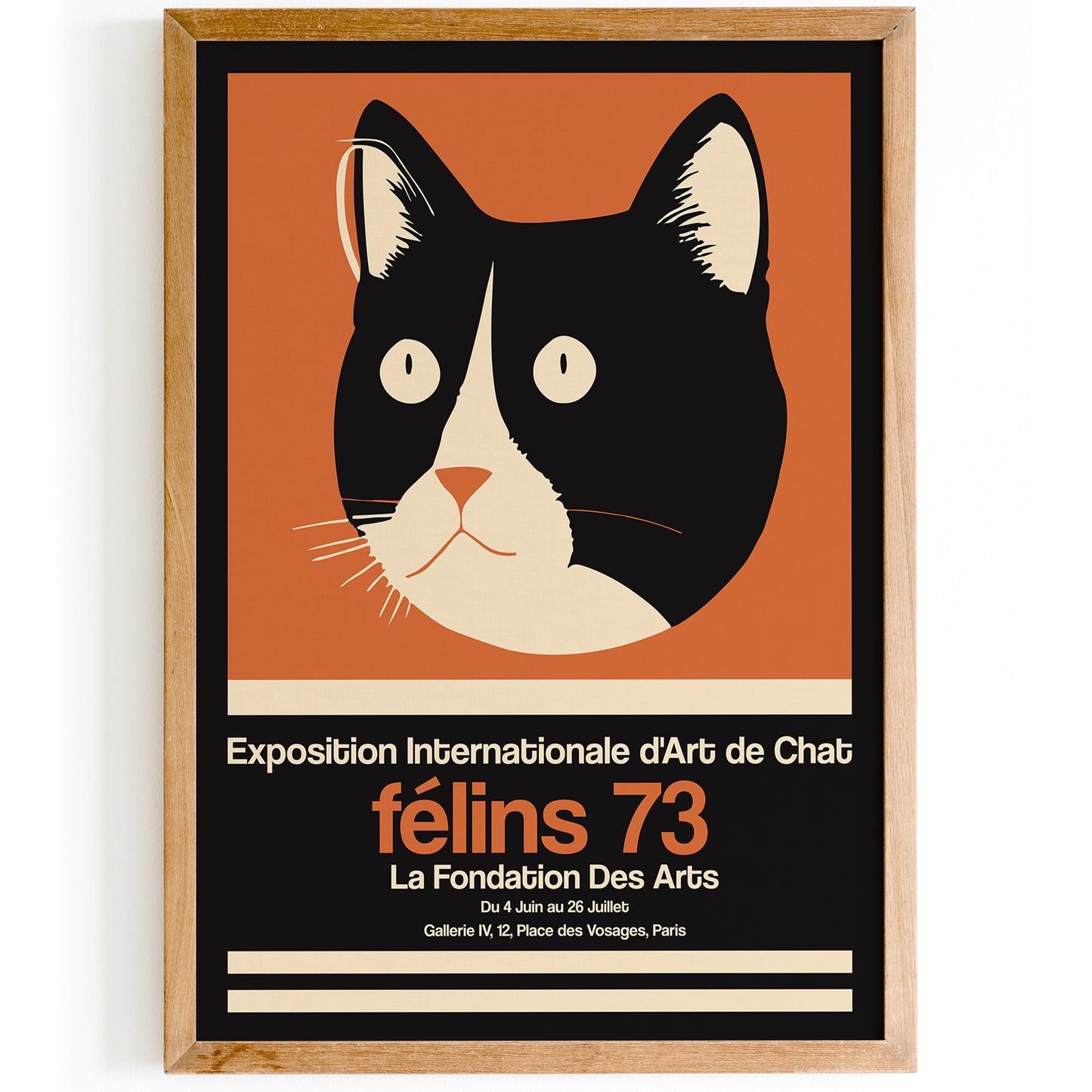 French Cat Exhibition Vintage Poster