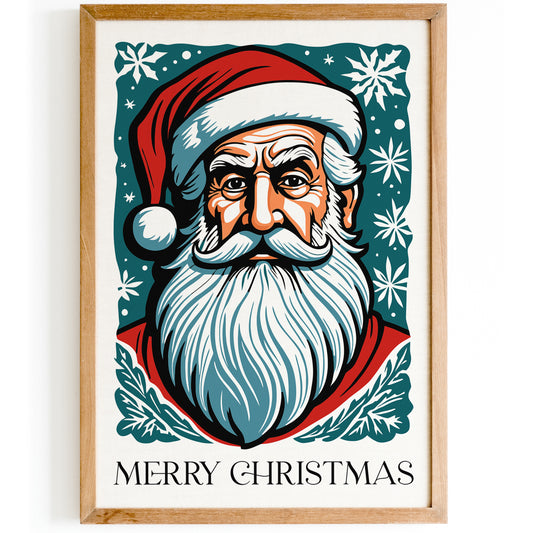 Santa Claus Merry Christmas Poster