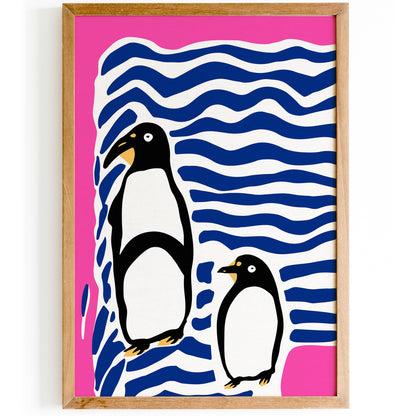 Cute Penguins Artistic Wall Art Print