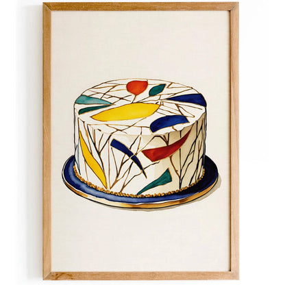 Kintsugi Cake Japanese Wall Art Print