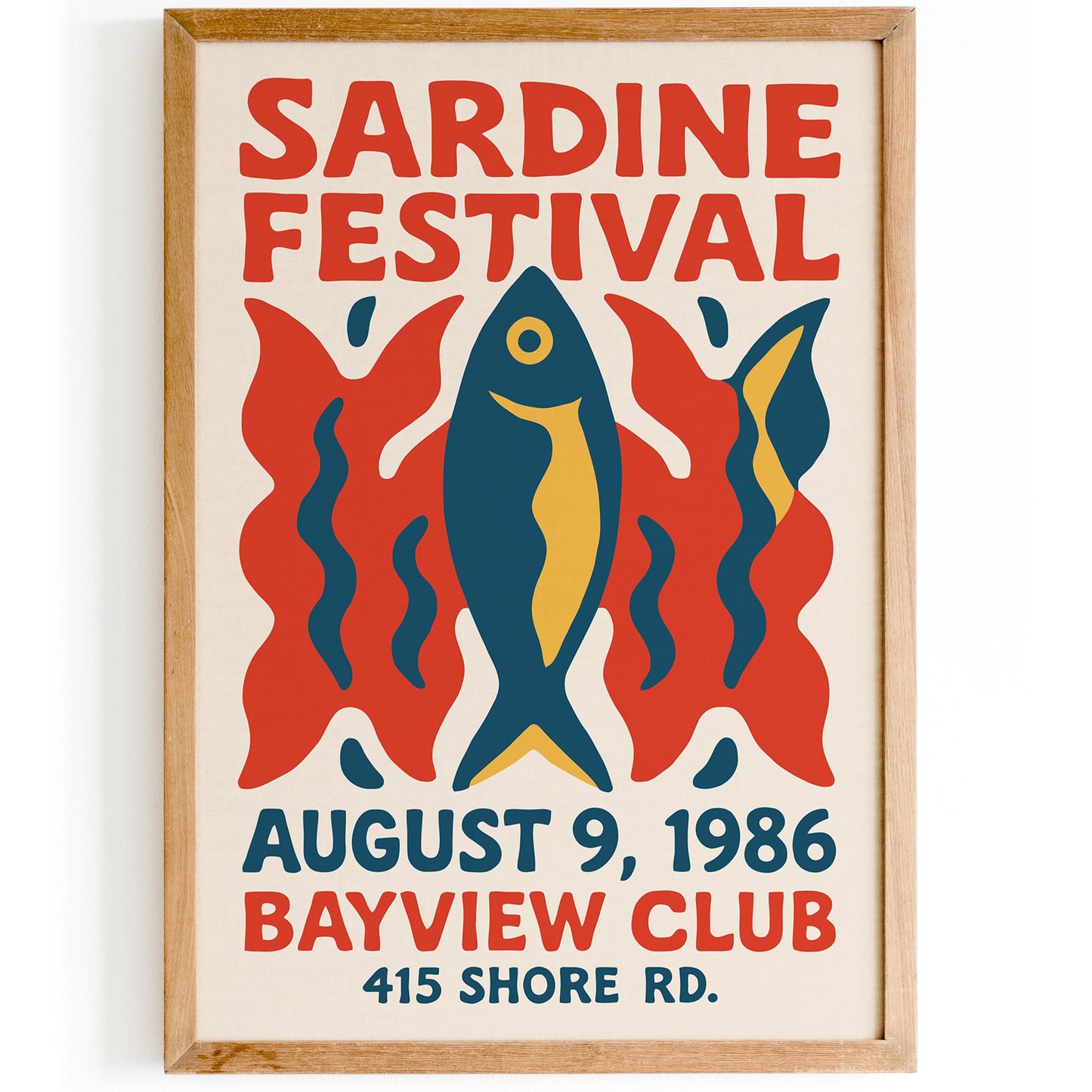 Sardine Festival Retro Poster