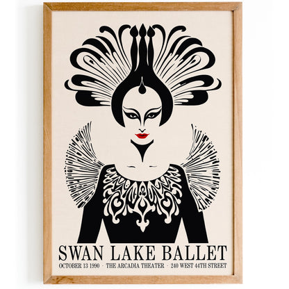 Swan Lake Art Deco Print