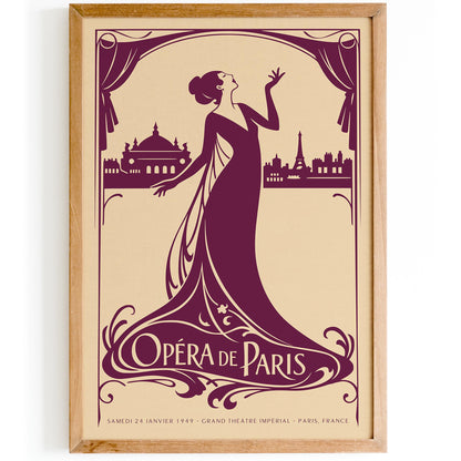 Opera de Paris French Music Poster