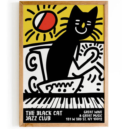 The Black Cat Jazz Club Retro Poster - HypeSheriff
