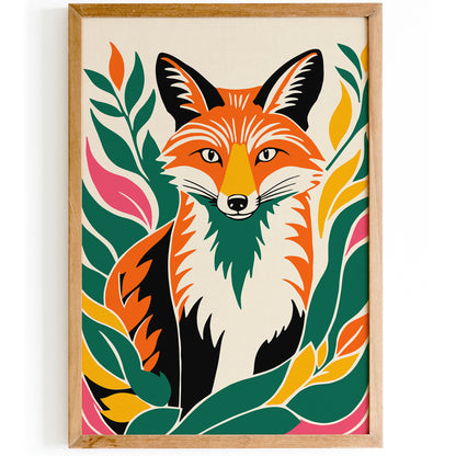 Cute Fox Kids Room Decor Art Print