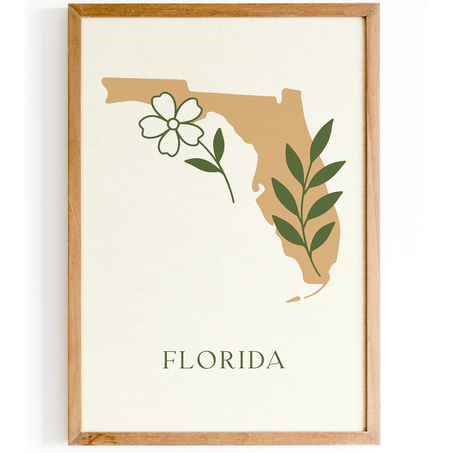 Minimalist Florida Art Print - Modern Travel Poster
