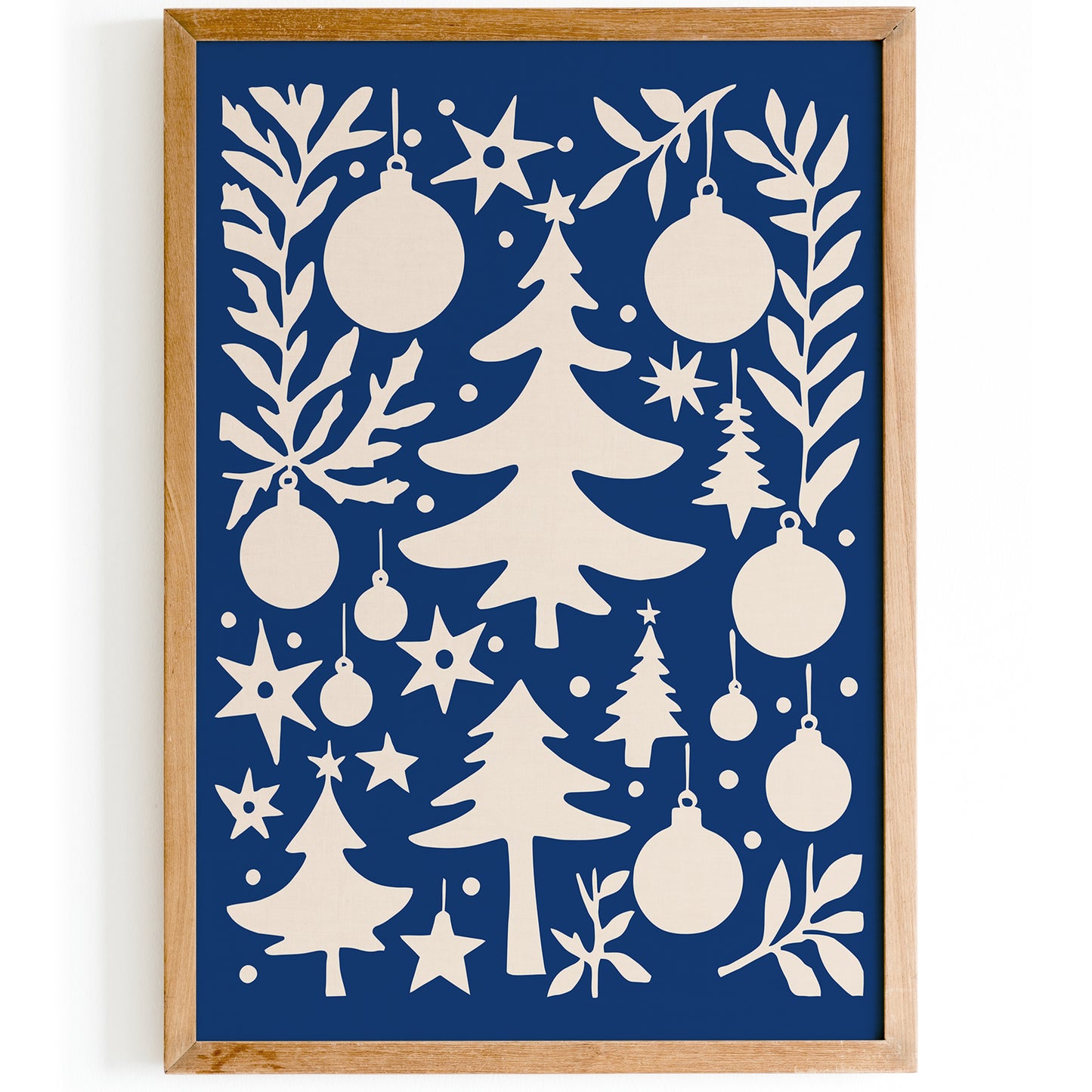 Merry & Bright Blue Art Print