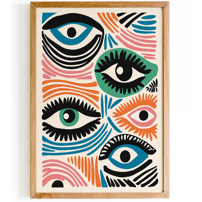 Pop Art Eyes Wall Art Print 2024