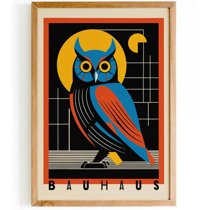Bauhaus Owl Geometric Poster