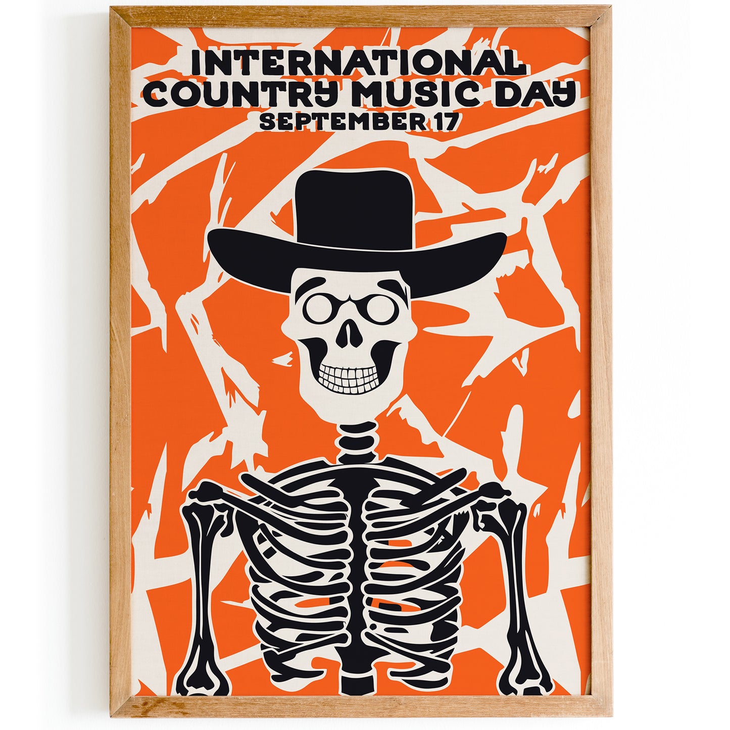 Country Music Day Skeleton Poster