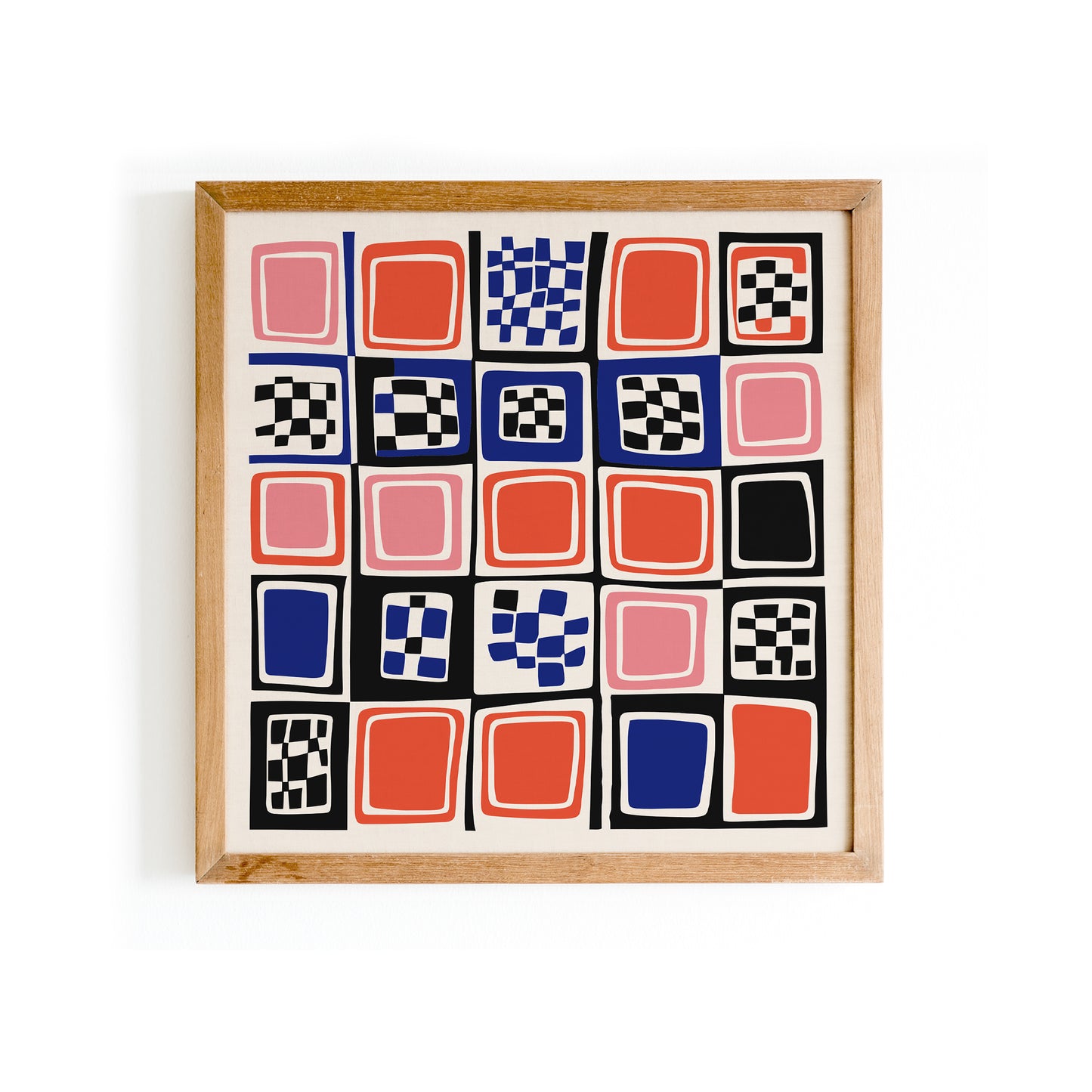 Mid Century Modern Abstract Square Art Print