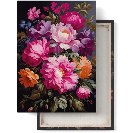 Floral Reverie: Eclectic Floral Canvas Art