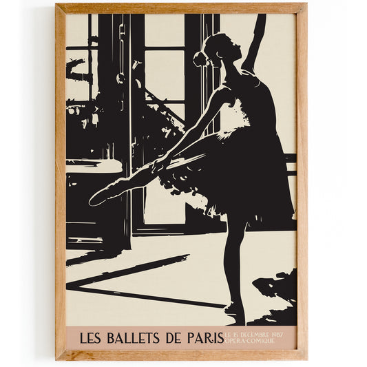 Minimal French Ballet Wall Art Print