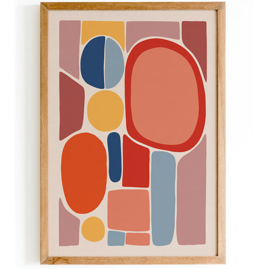 Colorful Mid Century Abstract Poster