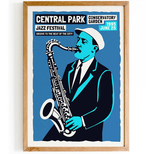 Central Park Jazz Festival 1995 Poster