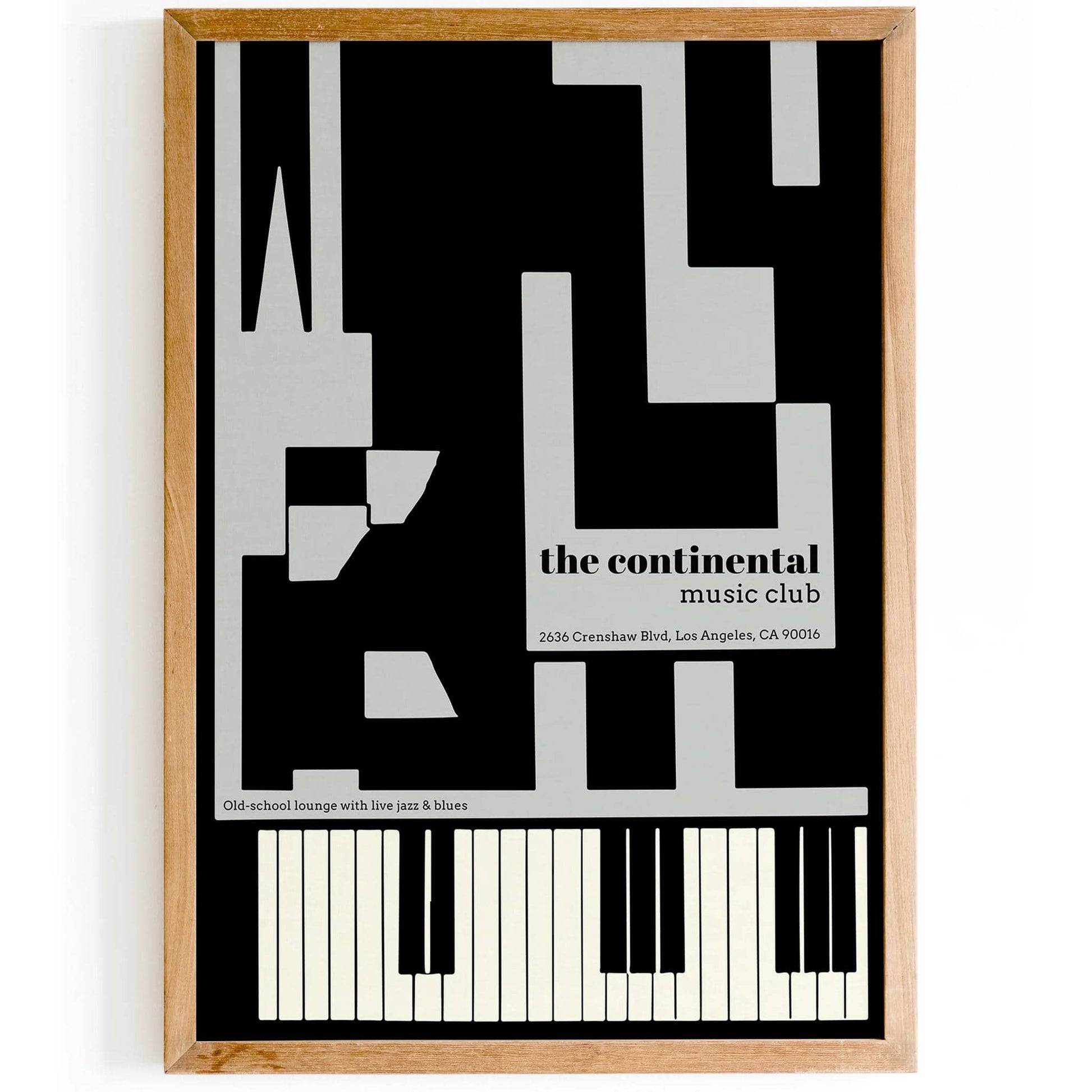 The Continental Music Club - LA Retro Poster - HypeSheriff