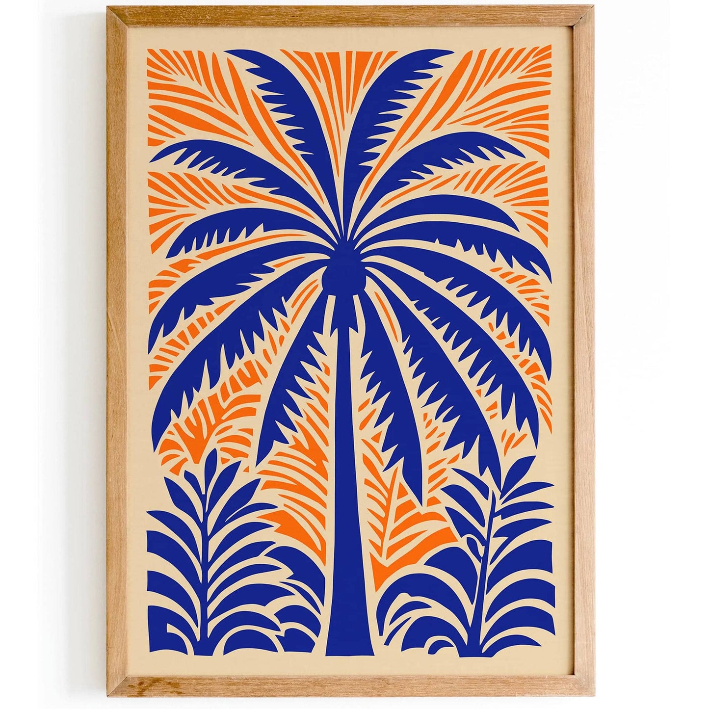 Eclectic Big Blue Palm Tree Art Print