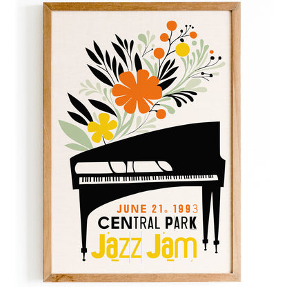 Central Park Jazz Jam Retro Poster