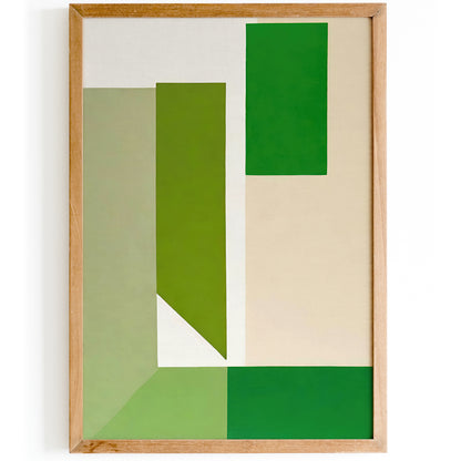 Green Modern Geometric Minimalist Print