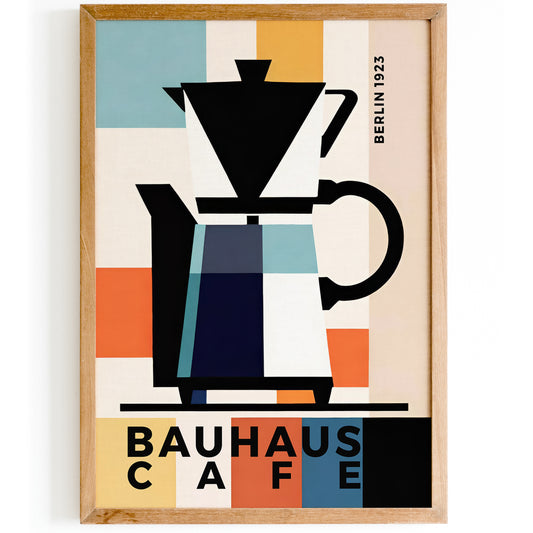 Retro Bauhaus Cafe Berlin Poster
