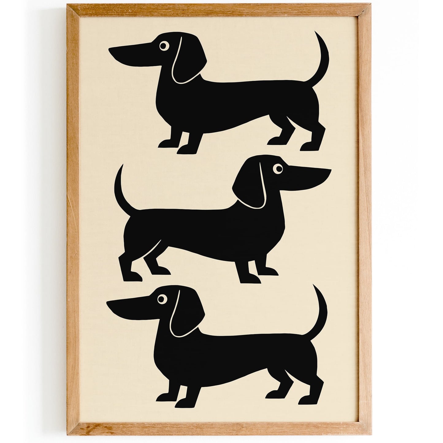 Tree Black Dachshunds Dog Poster