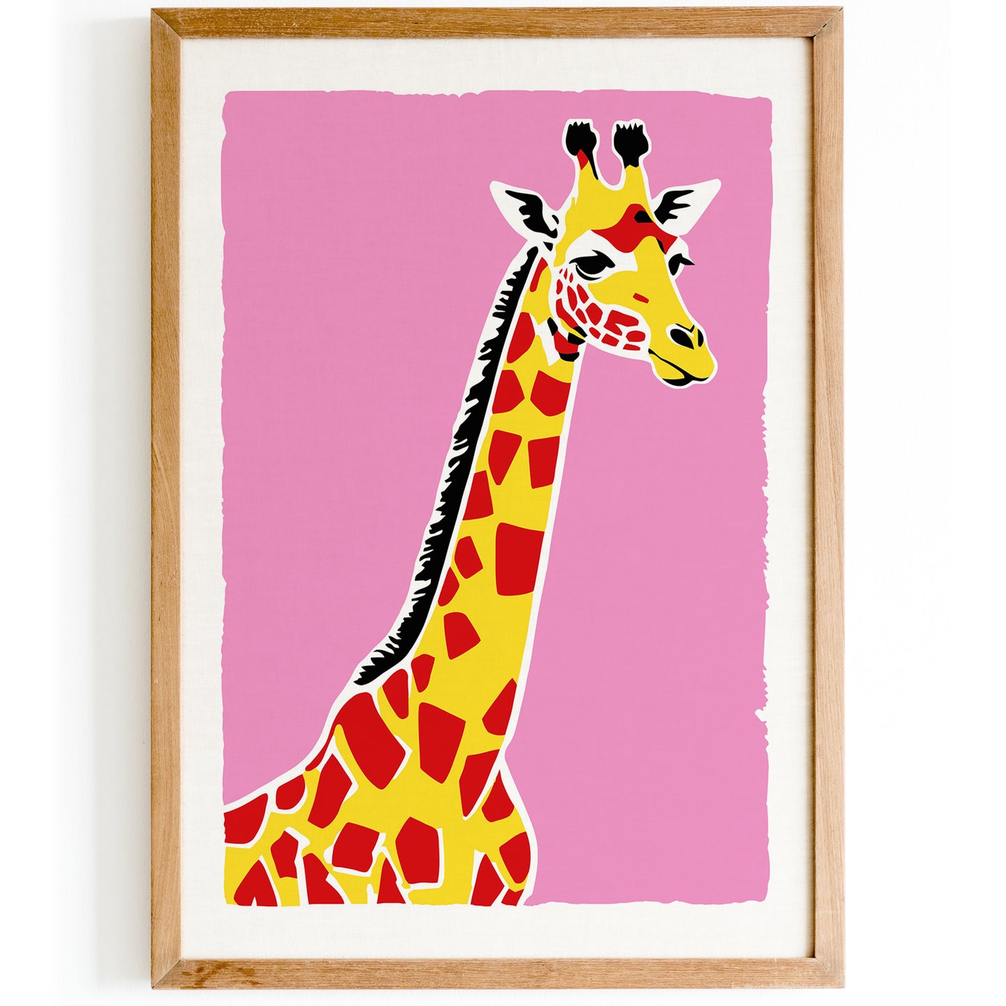 Cute Giraffe Pink Poster